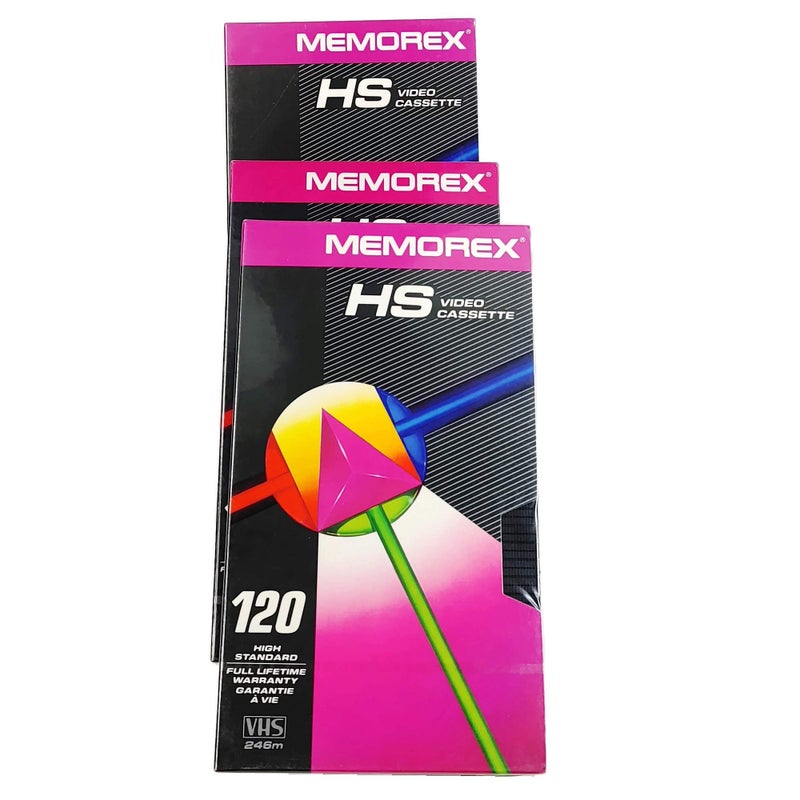 Memorex 3 Pack HS T-120 Minute Video Tape - Image 1